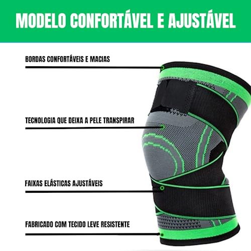 KneeForce™  – Joelheira de Compressão com Alças Ajustáveis para Estabilidade e Alívio da Dor