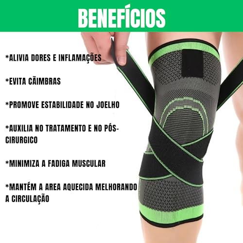 KneeForce™  – Joelheira de Compressão com Alças Ajustáveis para Estabilidade e Alívio da Dor