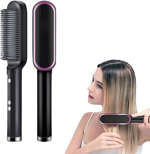 LissPro™ 3 em 1 – Escova Alisadora Portátil para Cabelos Secos e Úmidos