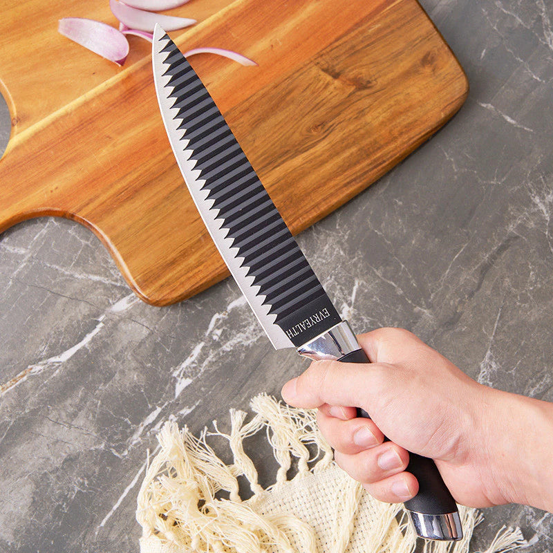 Kit Antiaderente Profissional De Cozinha De Aço Inoxidável Com 6 Facas
